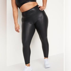 High waisted Active legging black Glitter